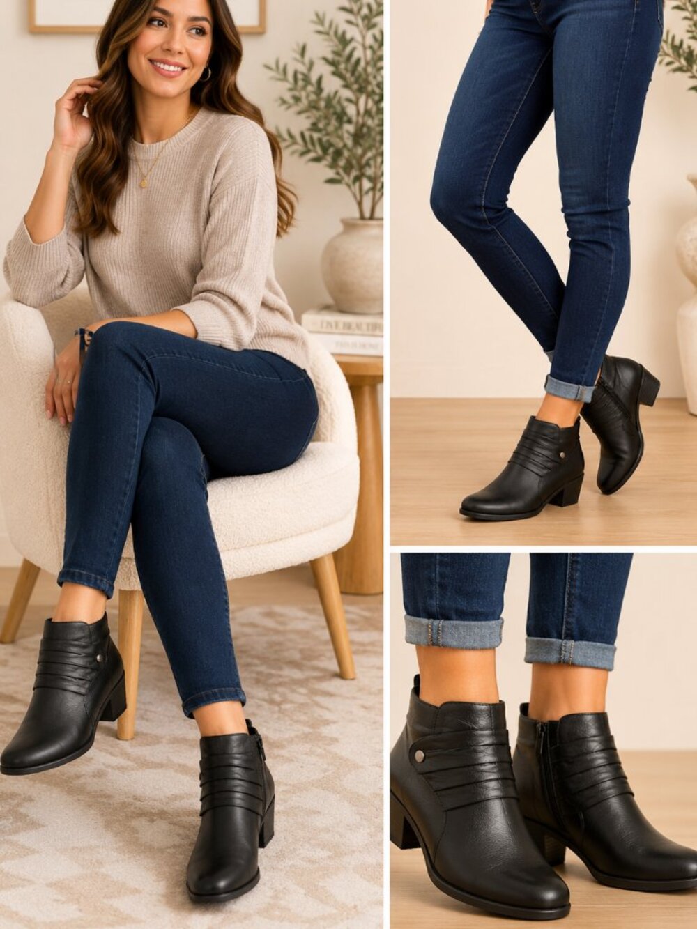 🖤Easy Street Damita Booties | Black | Women's Size 8M | New With Box